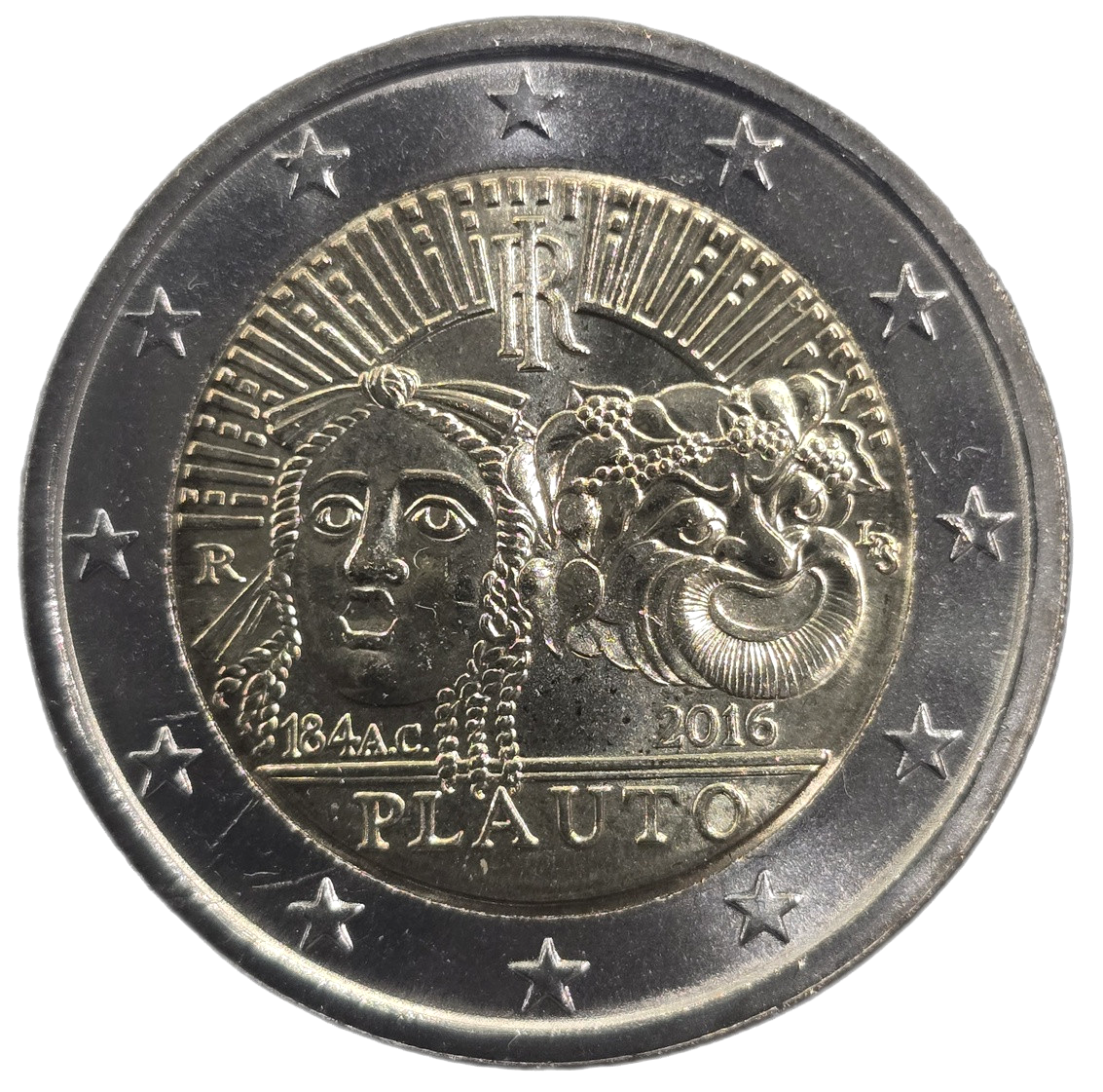2 euros conmemorativa 2200º Aniversario de la Muerte de Plauto Año 2016